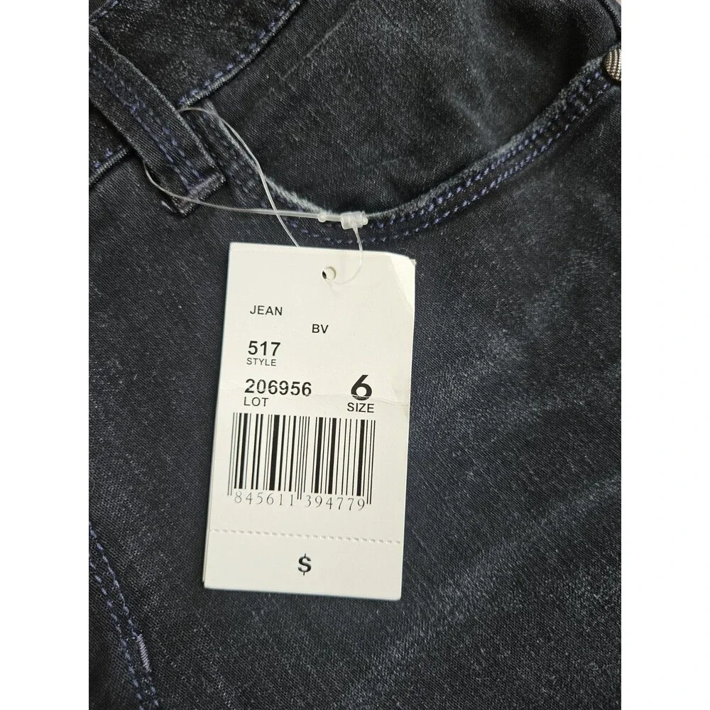 CAbi #517 Black Dark Wash Jeans STRETCH Cropped NWT Women's Size 6 - Picture 5 of 15